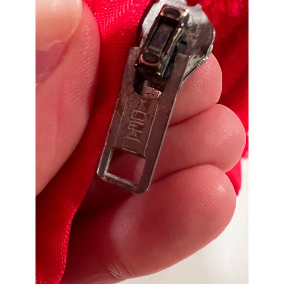 Vintage 1970s American Airlines Red Bomber Full Zip Up Jacket Size Medium JL - Picture 14 of 16